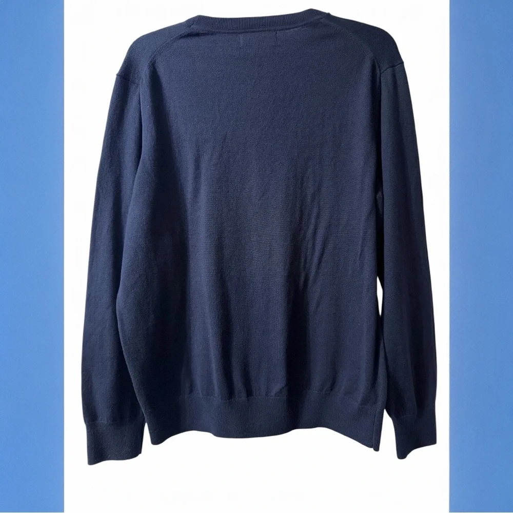 Banana Republic Eco Sweater Navy Blue Crewneck Pullover Size Large